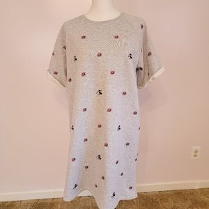 NWT Disney Gray Minnie Mouse Embroidered Dress XL